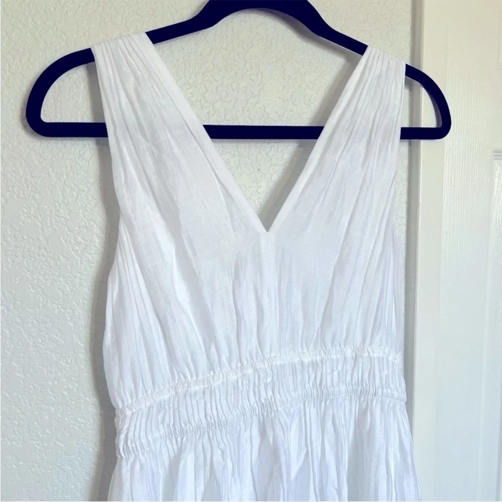 Vince Pleated Double V-Neck Dress - Picture 9 of 10